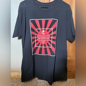Black and Red Graphic T-Shirt